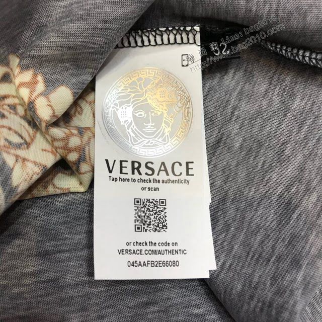 Versace男短袖 範思哲2020新款男裝 超閃重工燙鑽男T恤  tzy2395